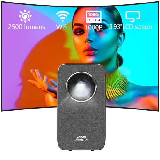 ポータブルミニ HD 720p LED サポートワイヤレスミラースクリーンホームシアター LED LCD プロジェクター Android 9.0 Proyector 120 インチ投影スクリーンビデオシネマプロジェクター